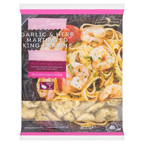 Garlic & Herb Marinated King Prawns 800g - روبيان ملكي متبل بالثوم والأعشاب